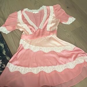 Silk pink LSF dress